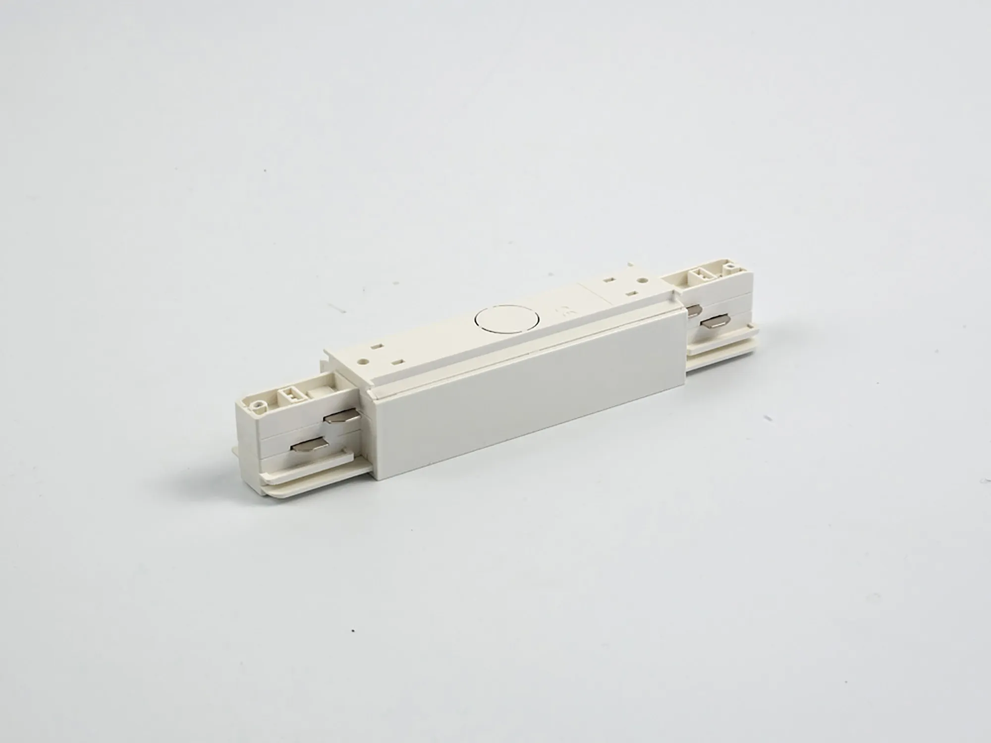 Straight Coupler With Feeding Option 3 Circuit Surface Mounted Track 555 1 1208 1  Eutrac 3 Circuit Surface-White